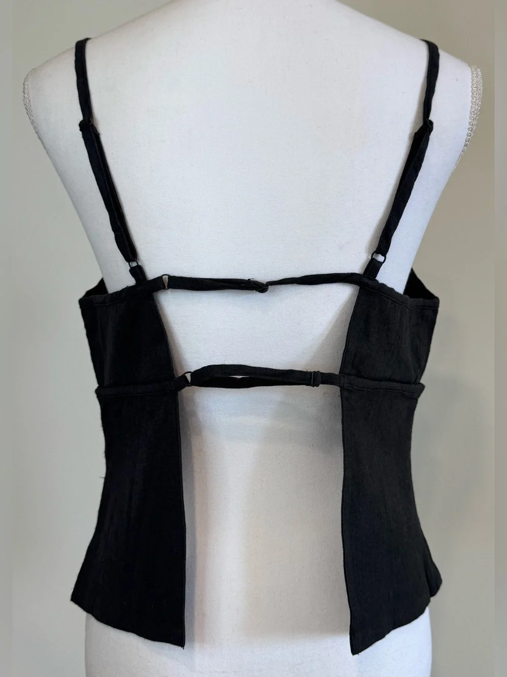 NEW Free People Women's James Black Linen Top Size L